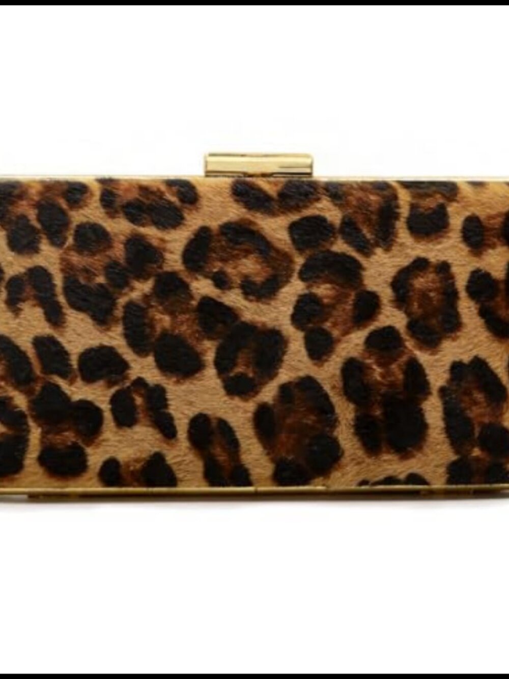 RonFoxi Leopard Print Clutch Purse Removable Chain Strap Evening Bag
